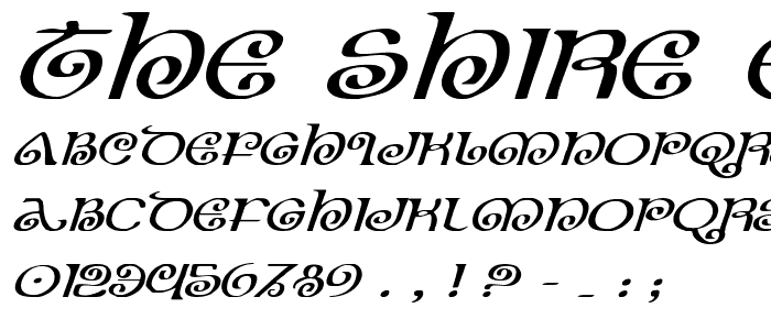 The Shire Expanded Italic font
